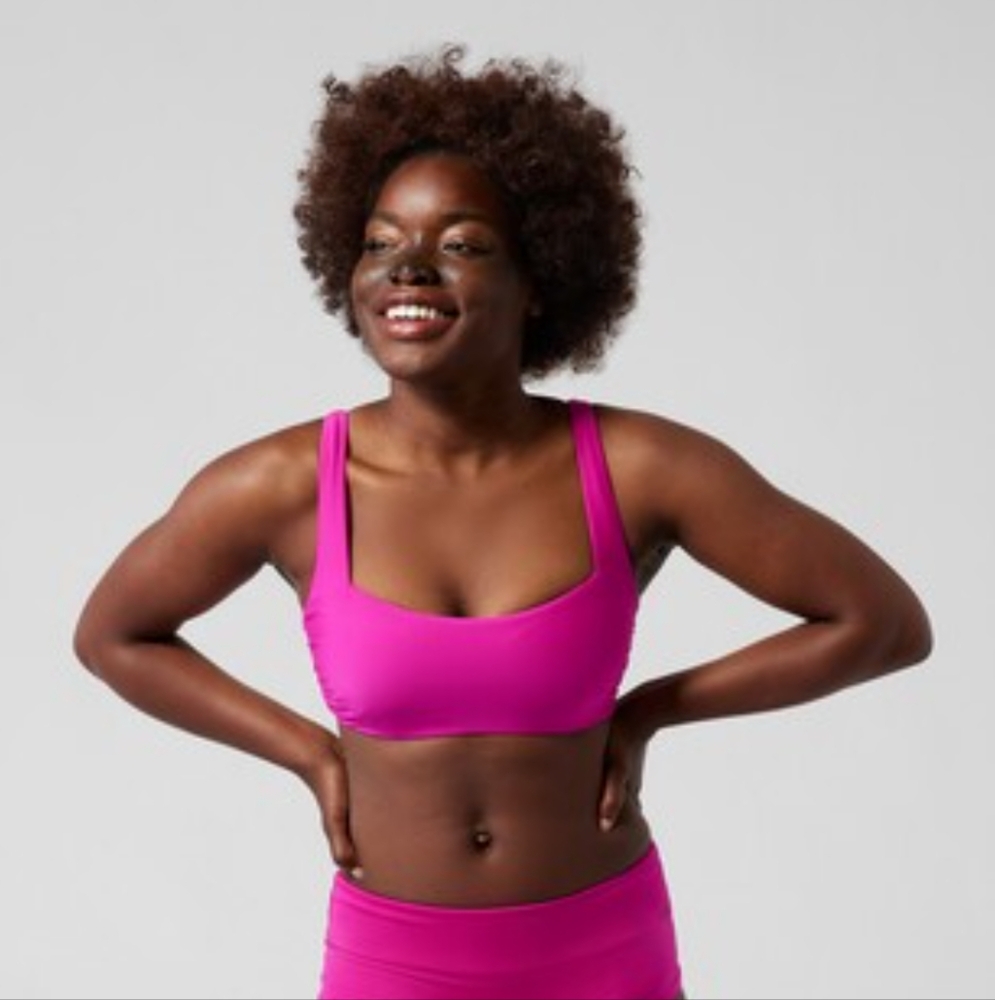 Athleta Square Neck Bra Cup Bikini Top